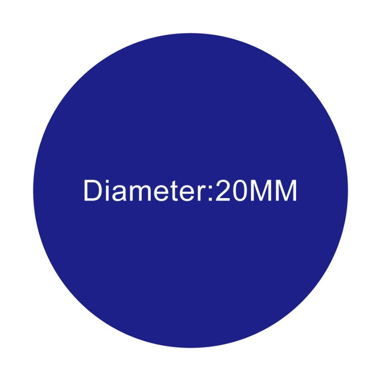 Sapphire blue round sticker label, 20mm diameter