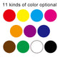 Round sticker label color options shown as colored circles