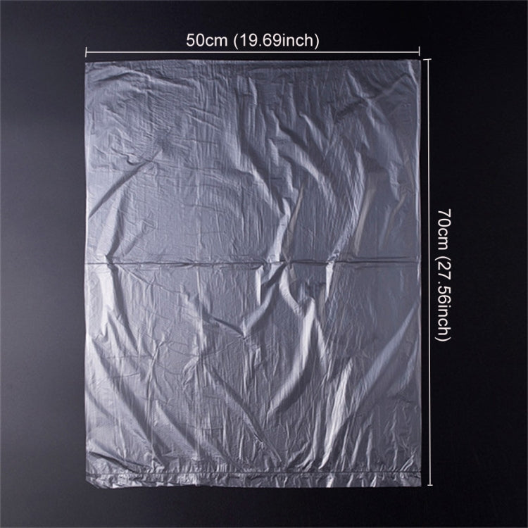 Clear PE plastic packaging bag, 50 x 70 cm size dimensions shown