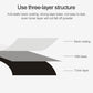 Three-layer ribbon structure cross-section diagram with back coating, base, and toner layer