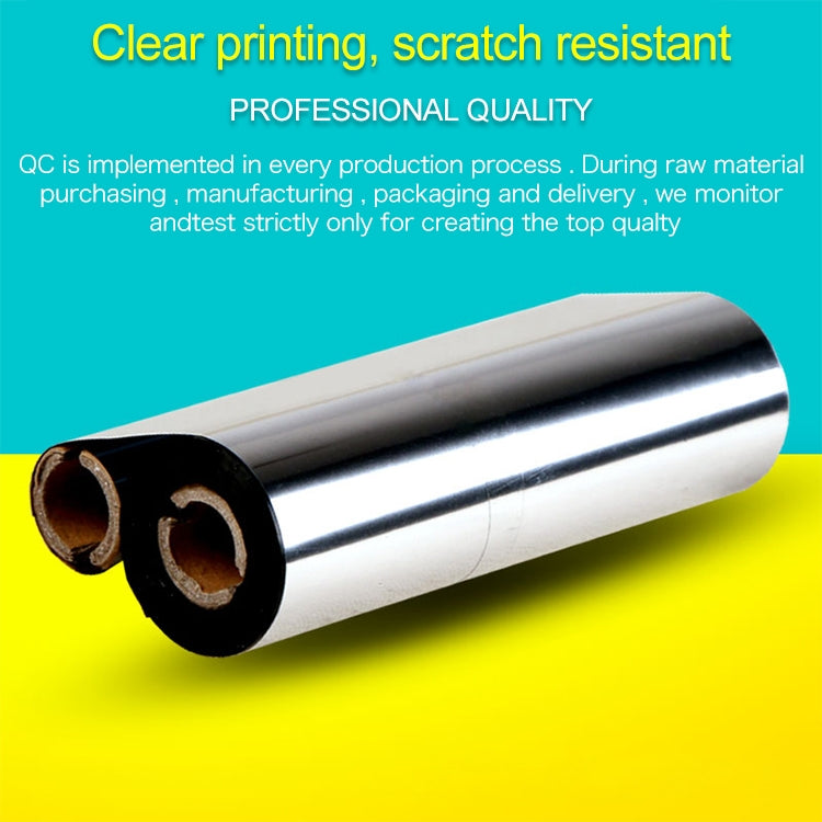 Thermal transfer ribbon rolls with silver top coating and black outer layer
