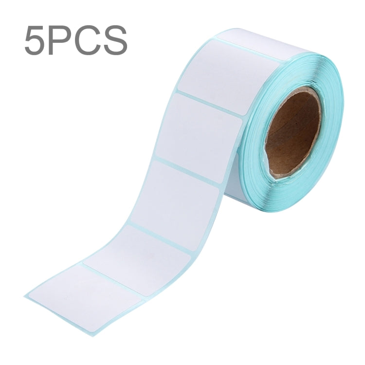 Thermal barcode label stickers roll with light blue lines, 40x30mm size