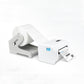 Portable USB thermal ticket printer with stand and printed ticket output