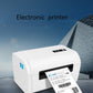White portable USB thermal ticket printer with ticket partially ejected