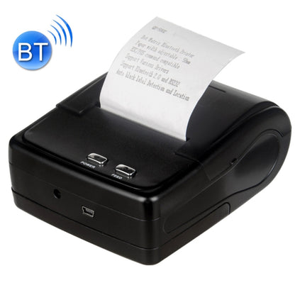 Black portable Bluetooth receipt matrix printer with paper roll loaded