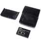 Black portable printer with open casing, internal parts, and removable battery