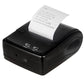 Black portable Bluetooth receipt matrix printer top view with paper roll
