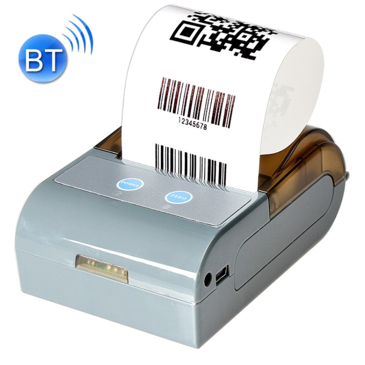 Portable Bluetooth thermal receipt printer with front paper and barcode labels