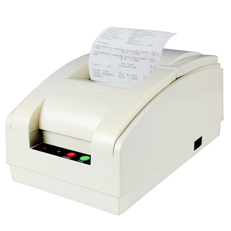 White portable receipt matrix printer with front control lights