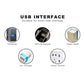USB LED book light with Type-C adapter, compatibility icons on product packaging