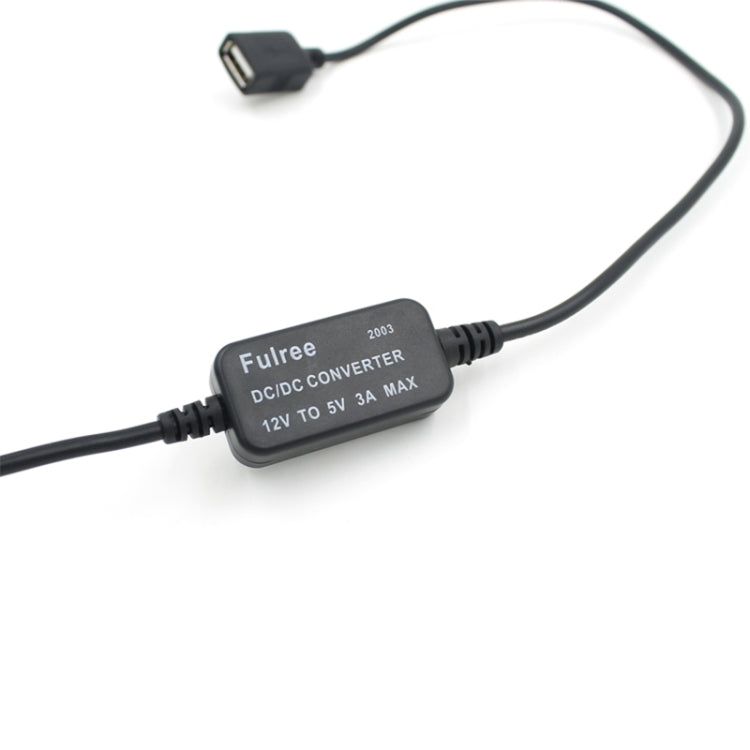 DC/DC converter module for car USB charger, labeled 12V to 5V 3A MAX.
