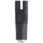 Black DC shaver interface adapter with central metal barrel and forked slot