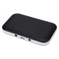 Black Bluetooth audio adapter showing side ports and red/green indicator lights