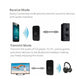 Instruction image showing receiver and transmit modes with Bluetooth audio adapter