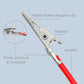Nickel-plated alligator clip on red insulated 18AWG wire