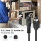 Power cable with DIN male and DC 5.5x2.1 barrel female connectors, ready for use
