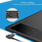 Graphic drawing tablet with Type-C port connection, dark body and inset charging port