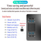 Tablet back panel with eight shortcut buttons and blue indicator accents, close-up