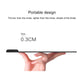 Thin black electronic graphic tablet held between hands