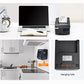 Black thermal barcode printer back panel with hanging hole and port area