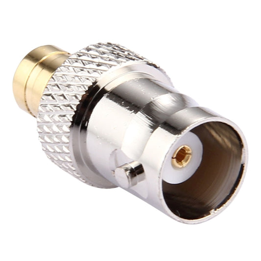 BNC female to SMB female RF coaxial connector, silver metal with gold pin