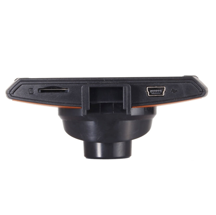 Black car DVR mount bracket with port area and connector slot
