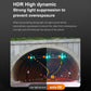 HDR night dashcam footage preview showing tunnel view with auto exposure fill