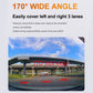 Dashcam wide-angle footage preview showing road lanes from a high viewpoint