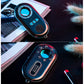 Black key fob anti-theft alarm with blue light ring and control button