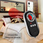 Vibration alarm key fob on a bed with red indicator light