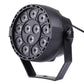 Black LED mini par light on adjustable stand with circular LED array and power cable
