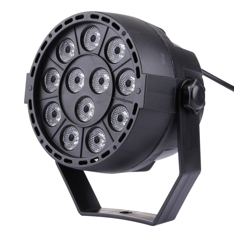 Black LED mini par light on adjustable stand with circular LED array and power cable