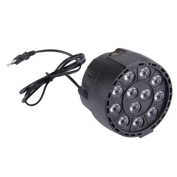 Black LED mini par light with attached power cable and circular LED lens array