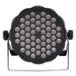 Black LED par light with many round LED bulbs, front view