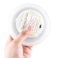 White LED stage light with top label as a hand points to the control area