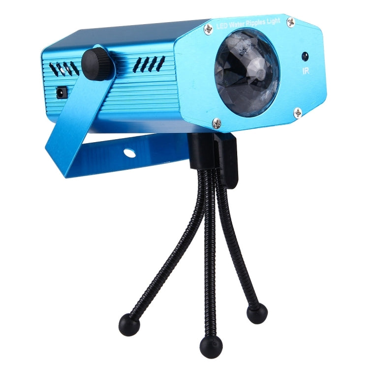 Blue mini LED water ripple projector front view with IR text on side