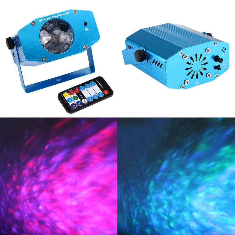 Blue mini LED water ripple projector with remote control and side controls