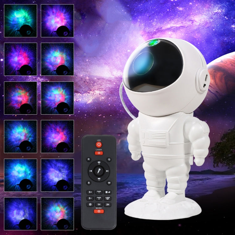 White astronaut starry-sky projection lamp night light with rotating head