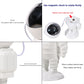 White astronaut projection lamp with adjustable rotating head and textured base