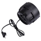 Black mini LED par light with power cord attached, rear view