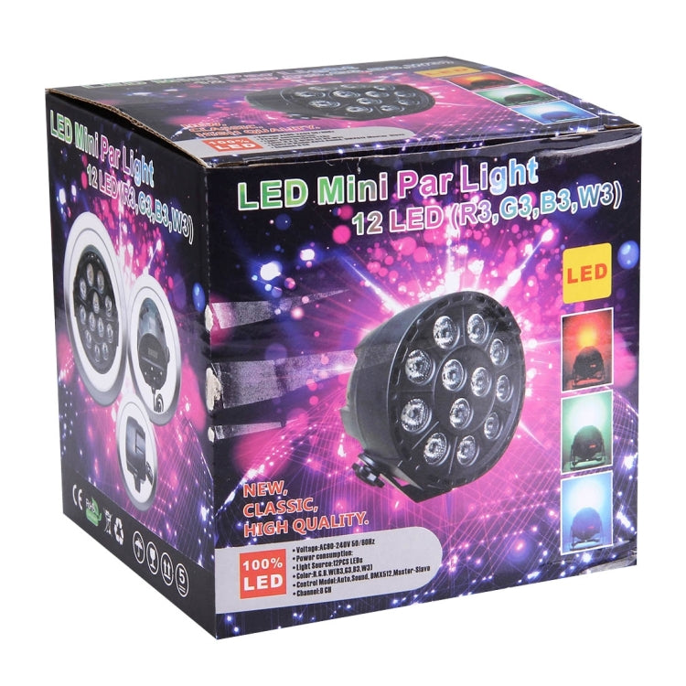 LED mini par light product box with 12 LED mini par light