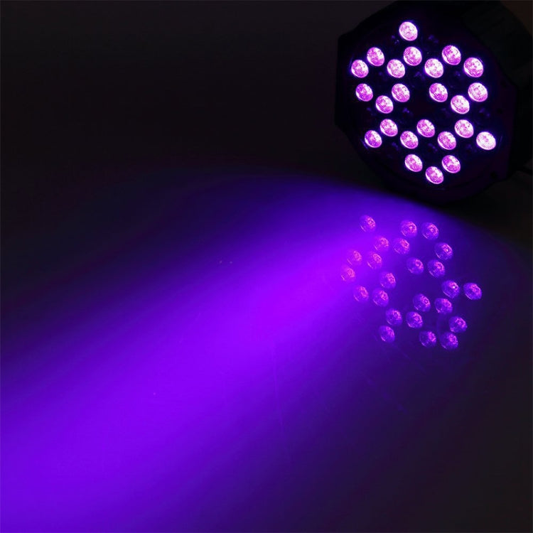Purple LED glow from a round lens array, stage light in use