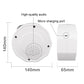 White starry sky projector night light with speaker holes and micro charging port