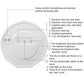White projector night light with voice control microphone area and remote control settings