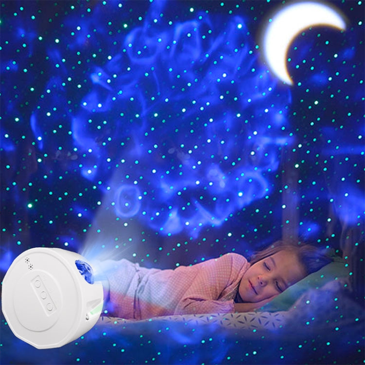 Starry sky projector night light projecting blue stars and crescent moon