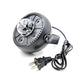 Black LED par light with clear magic ball lens and attached power cord with plug.