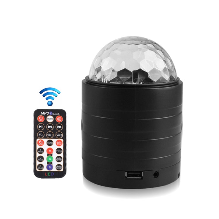 Black Bluetooth crystal magic ball stage light with remote control