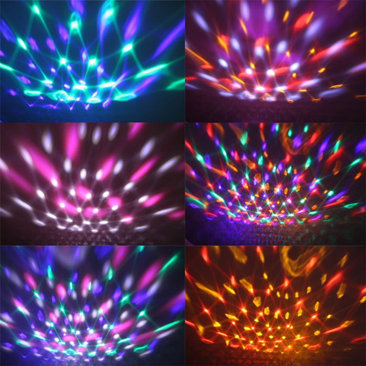 Colorful stage light beam patterns with rainbow crystal ball effect