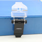 Mobile phone clamp holder with adjustable black cradle and clear top