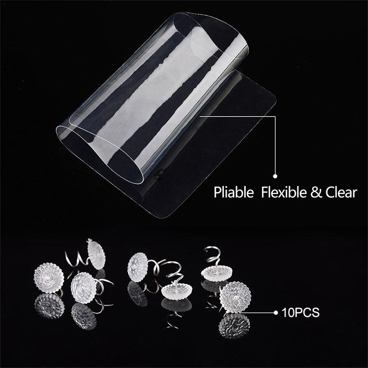 Transparent flexible PVC anti-scratch stickers, rolled set with rounded corners